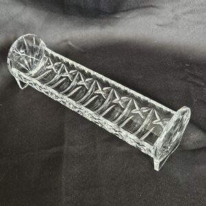 Vintage Shannon Starburst Pattern Crystal Cut Glass Cracker Dish